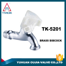 Robinet d&#39;eau en laiton TMOK robinet deux voies poignée en plastique avec ABS chromé plaqué contrôle de flux d&#39;eau tuyau d&#39;arrosage bibcock